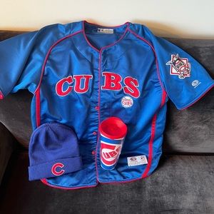 Chicago Cube Jersey BUNDLE Plus Winter Beanie Hat and Tsevis 24oz Tumblr